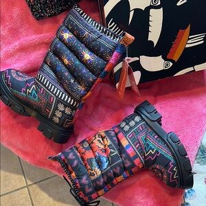 Farm Rio Scarf Lug Sole Tall Shaft Boot